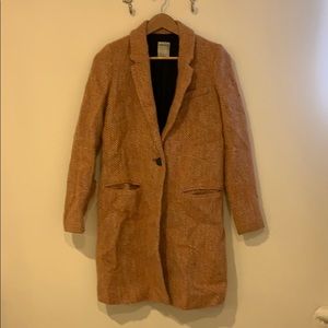 Zara longline wool-blend coat - orange